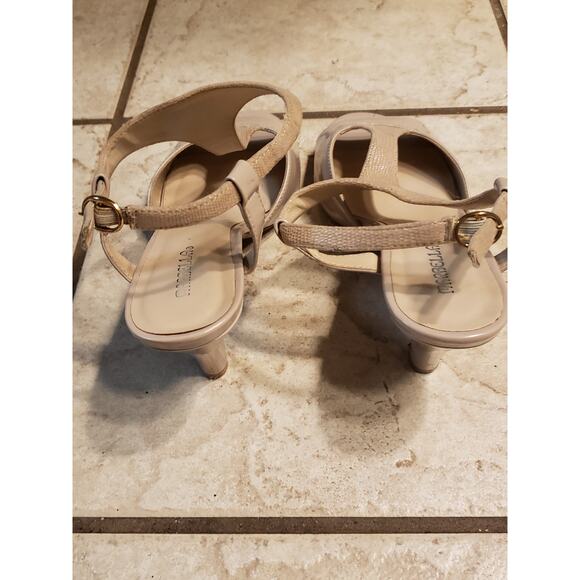 Marbella Nude Strappy Heels, Size 8.5 with 3 inch heel - Picture 4 of 6